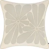 Sylva Cotton Floral Pillow 20x20 Iv/Sand