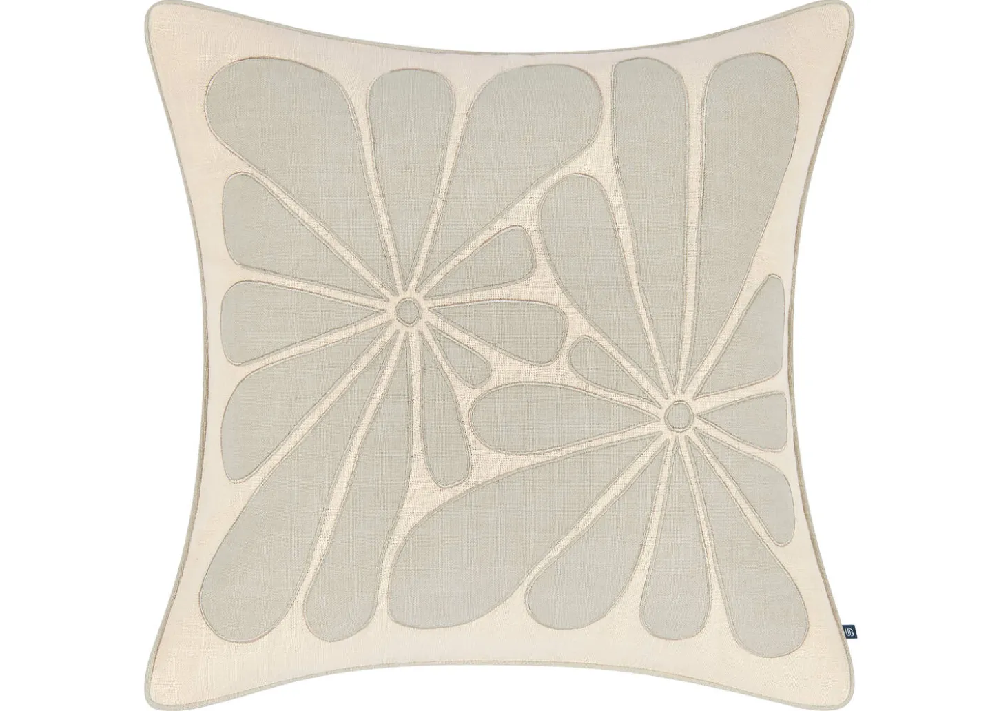 Sylva Cotton Floral Pillow 20x20 Iv/Sand