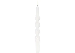 Twist Taper Candles Set White