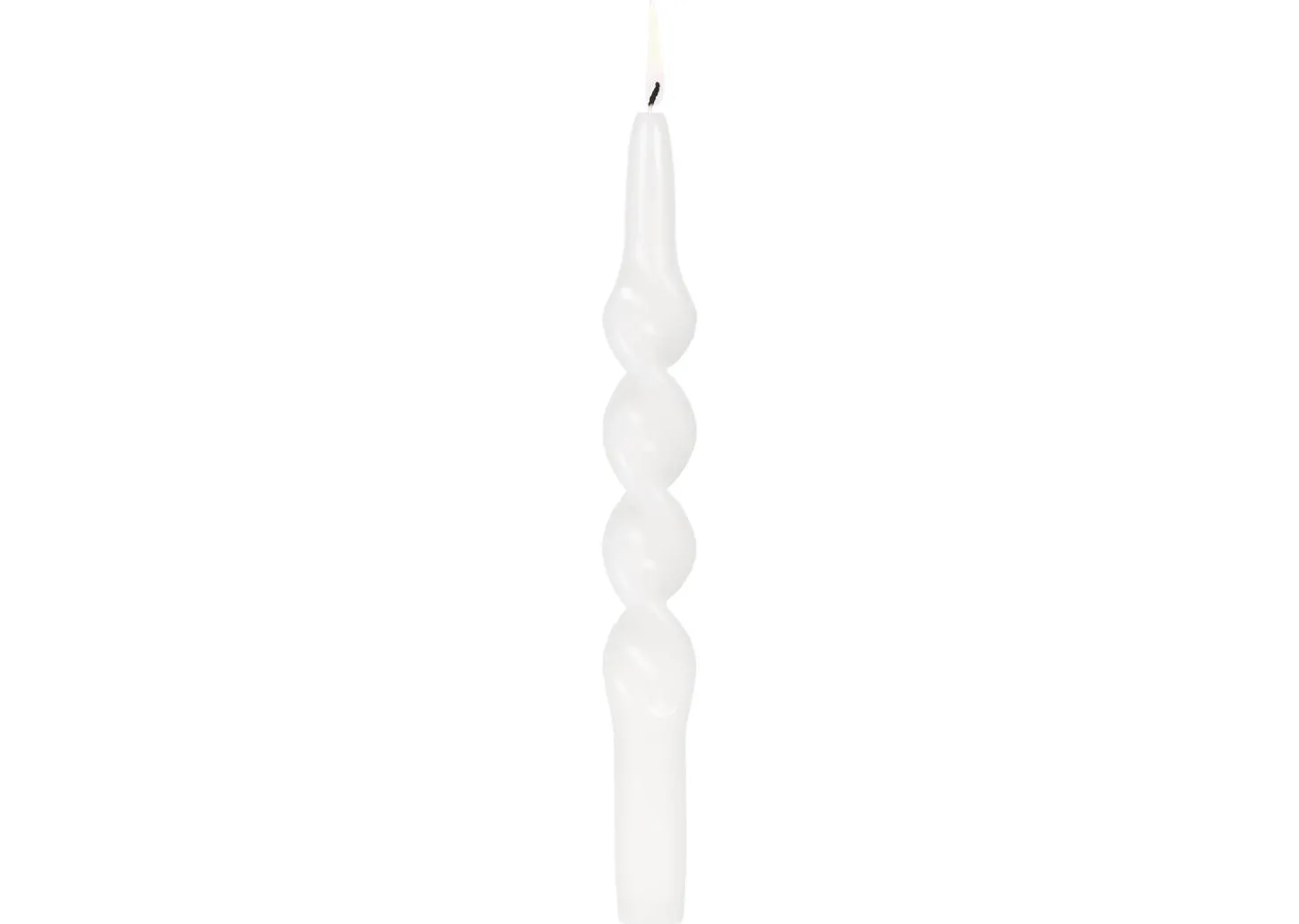 Twist Taper Candles Set White